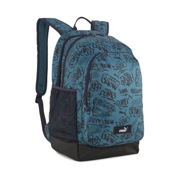 Rucsac unisex cu model Academy - 29 L - Negru - Albastru petrol