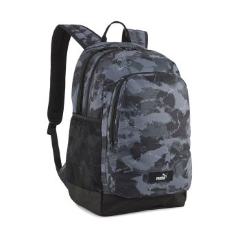 Rucsac unisex cu model Academy - 29 L - Negru - Albastru prafuit - Gri inchis