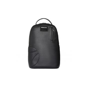 Rucsac unisex din piele ecologica cu barete cu vatelina Valois - Negru