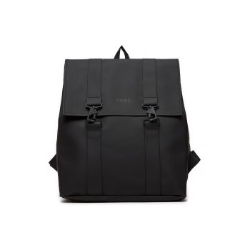 Rucsac unisex -  negru - material impermeabil - dimensiuni 30x45 cm