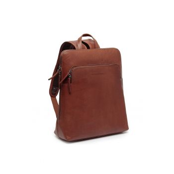 Rucsac unisex piele naturala - 10.5 litri - Fornella - - Coniac