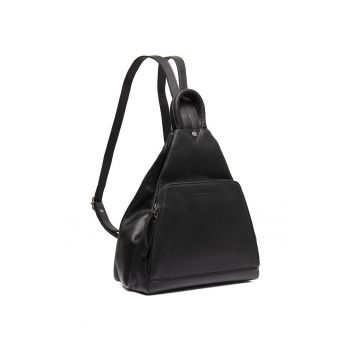 Rucsac unisex piele naturala - 9.2 litri - Howard - - Negru
