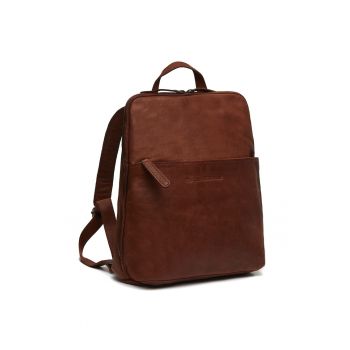 Rucsac unisex piele naturala - 9 litri - Bern - - Coniac