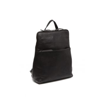 Rucsac unisex piele naturala - 9 litri - Bern - - Negru