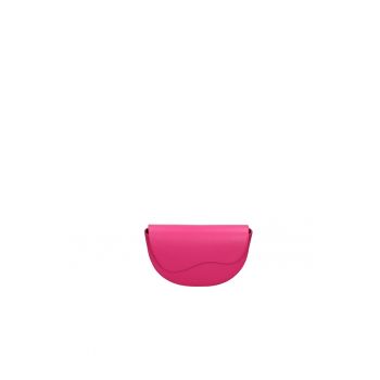 Borseta din piele cu clapa - Fucsia