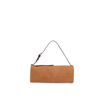 Geanta baguette din piele intoarsa Valoria Chic - Maro
