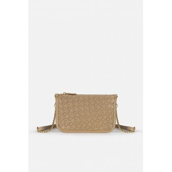 Geanta crossbody cu lant - Maro