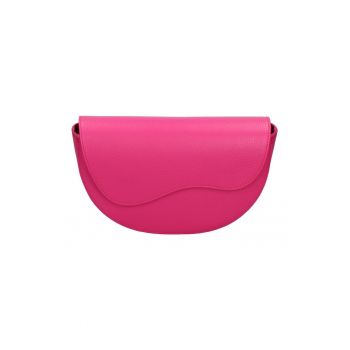 Geanta crossbody de piele - Fucsia