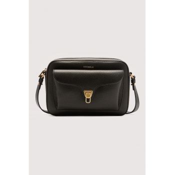 Geanta crossbody din piele Beat Soft - Negru