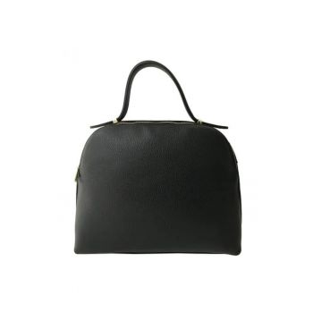 Geanta dama din piele naturala  Elisabeta - Negru - 33 x 27 x 12 cm