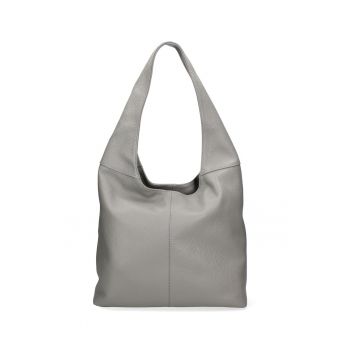 Geanta hobo de piele Aria - Gri