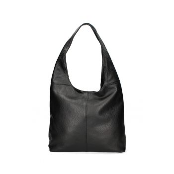 Geanta hobo de piele Aria - Negru
