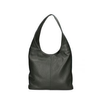 Geanta hobo de piele Aria - Verde padure