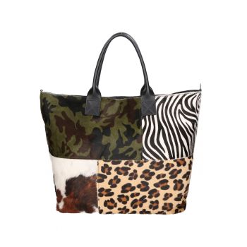 Geanta shopper cu imprimeu Ivony - Multicolor