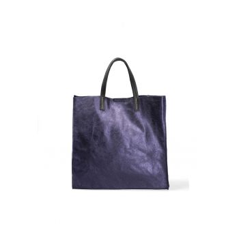 Geanta tote din piele cu etui interior Ereva - Albastru inchis