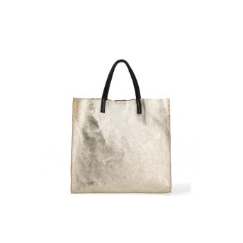 Geanta tote din piele cu etui interior Ereva - Auriu platinat