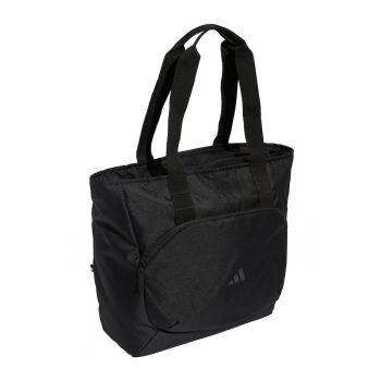 Geanta tote unisex cu buzunar exterior Prime - Negru