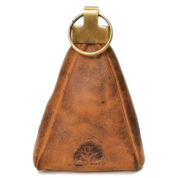 Portofel chei unisex piele naturala maro antichizat 7.5 x 11 x 4 cm - Vintage -