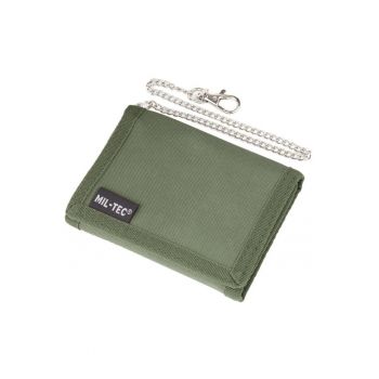 Portofel cu lant -  Poliester - 9 -5 x 13 cm - Verde