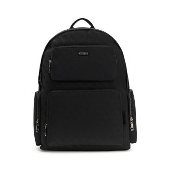 Rucsac cu model monograma Boston - Negru