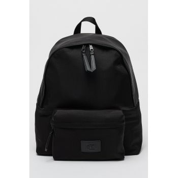 Rucsac din material textil cu logo - Negru