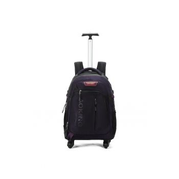 Rucsac-troler cu buzunare cu fermoar - Violet