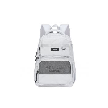 Rucsac unisex cu partea din spate captusita Cynosure Plus - Gri deschis