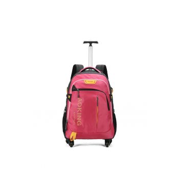 Rucsac unisex din material textil Eloria - Fucsia