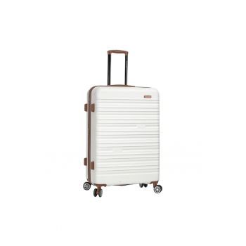 Troler mare extensibil  SW33803 - ABS - cifru - 4 roti duble - 77 cm - alb/milky
