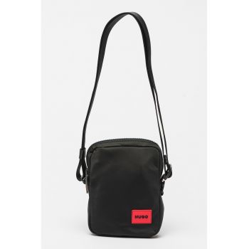 Geanta crossbody cu aplicatie logo - Negru