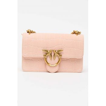Geanta crossbody de piele nabuc Love One - Piersiciu
