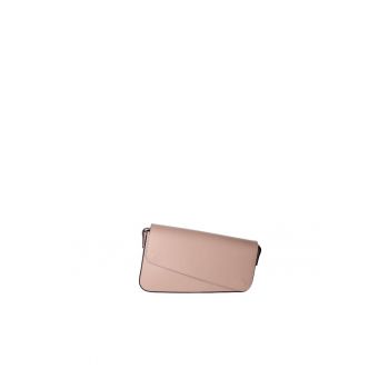 Geanta crossbody din piele 24877 - Maro taupe