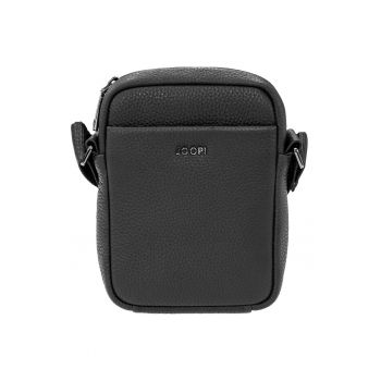 Geanta crossbody din piele cu aspect texturat Cardona Rafael 20433 - Negru