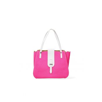 Geanta cu aspect texturat - Fucsia