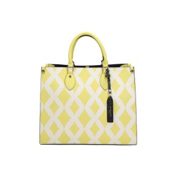 Geanta tote de piele cu model 37655