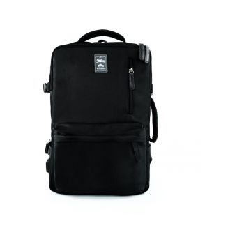 Rucsac de calatorie negru  FV06 Noa - unisex - bagaj de mana gratuit Ryanair Wizzair Lufthansa LOT - 2in1 - extensibil - usor - geanta pentru 3–4 zile